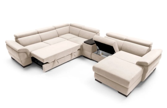 narożnik rozkładany ze schowkiem 