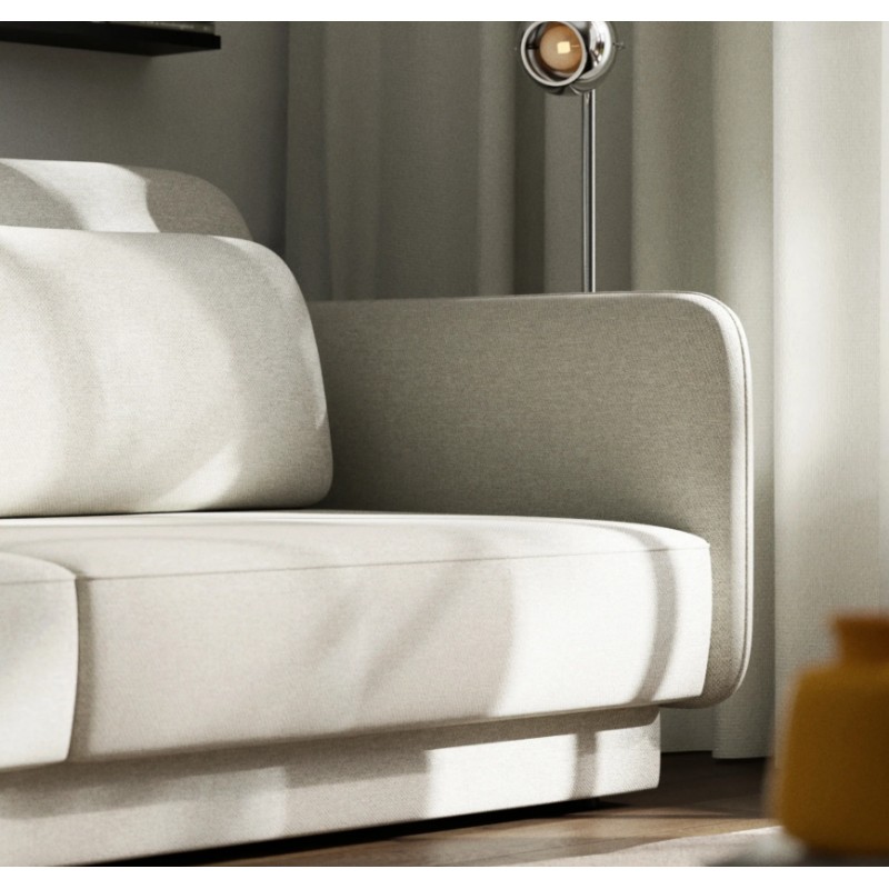 sofa w plecionej tkaninie 
