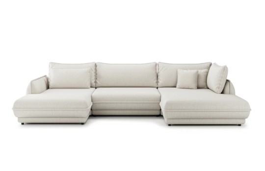 kremowa sofa narożna 