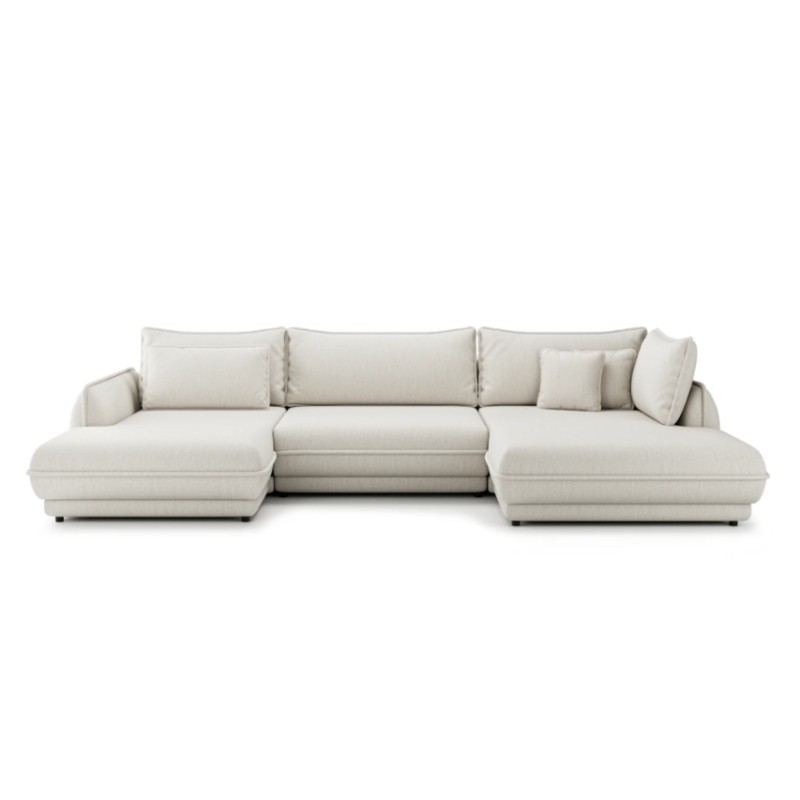 kremowa sofa narożna 