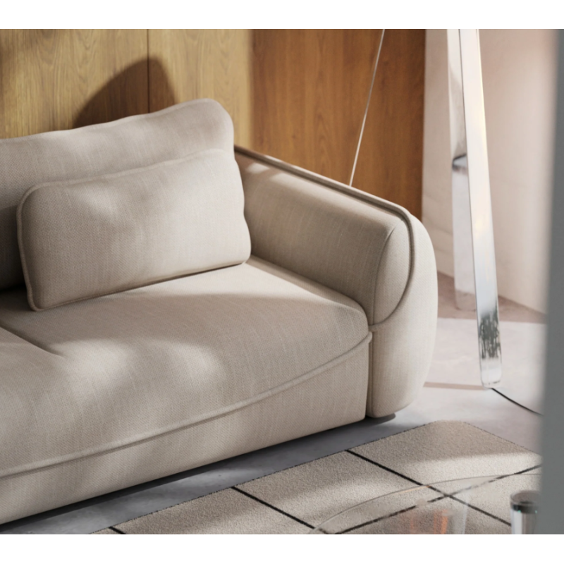 sofa z grubą lamówką