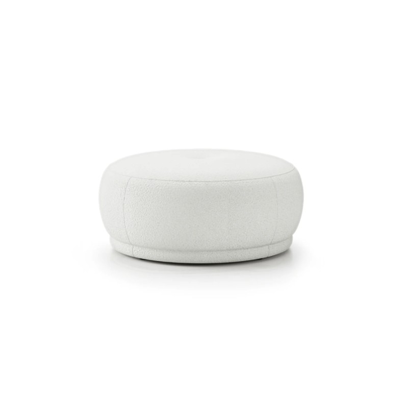 biała pufa okrągła 