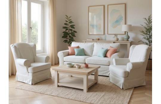 kanapa z fotelem uszakiem 