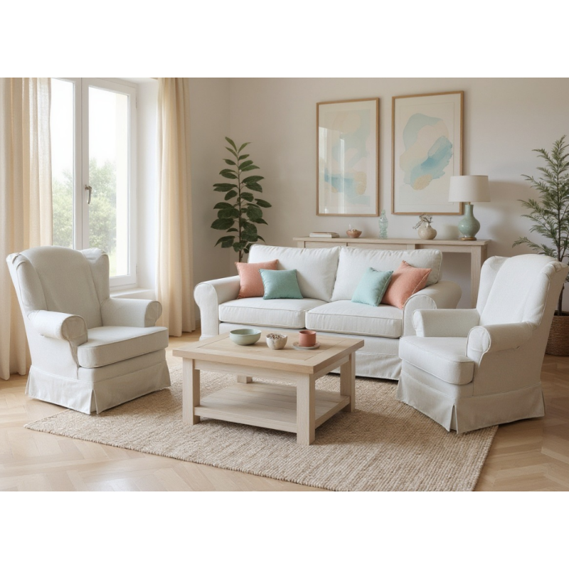 kanapa i fotele ze zdejmowanym pokrowcem 