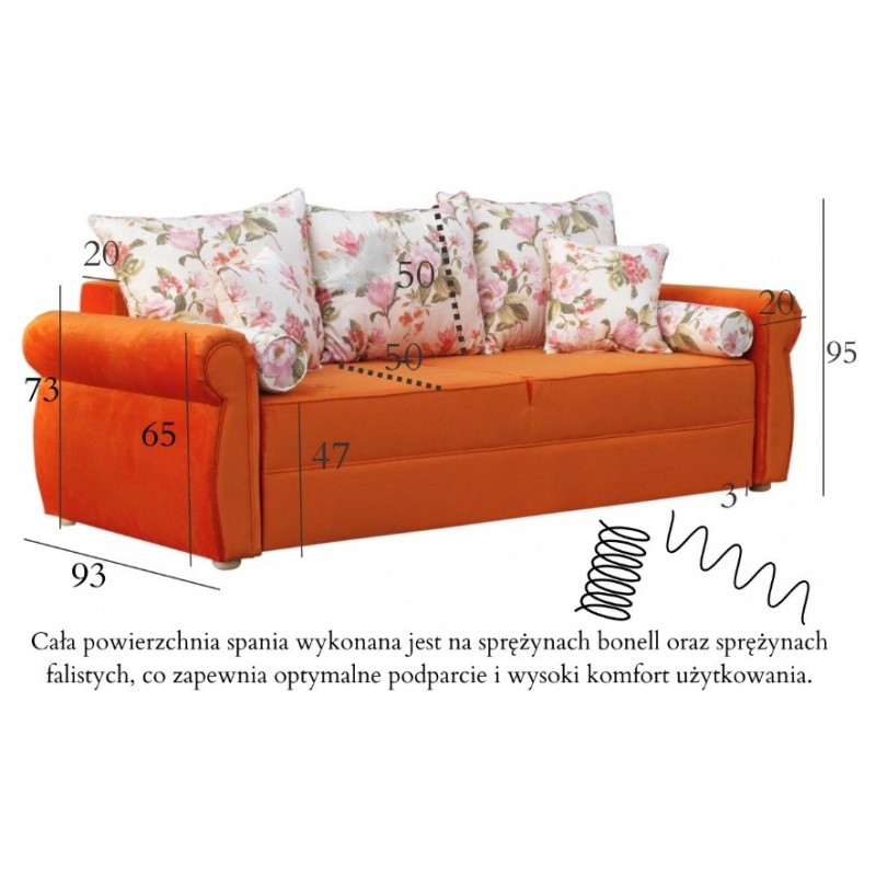 sofa rozkładana do salonu 