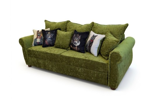 welurowa sofa do salonu 