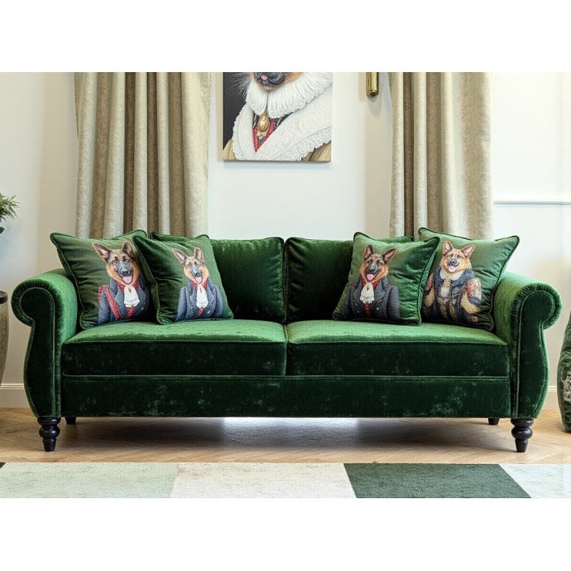 zielona sofa vintage 