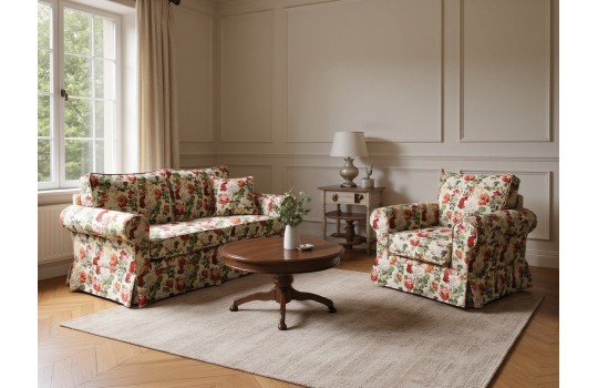 stylowe meble w kwiaty do pokoju 