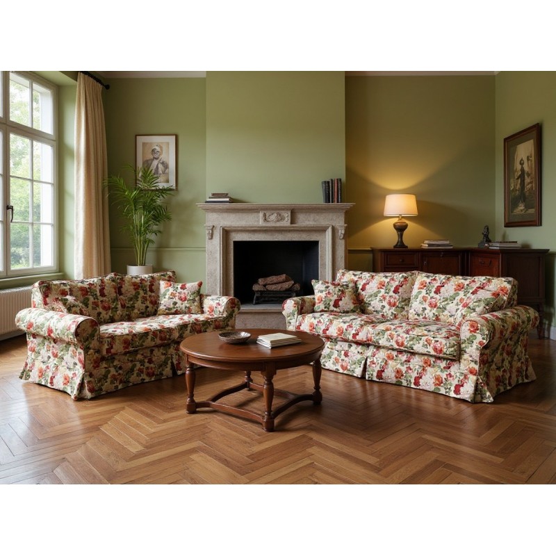 sofa w materiale gobelinowym 