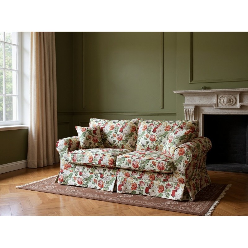 sofa brylant w kwiaty 