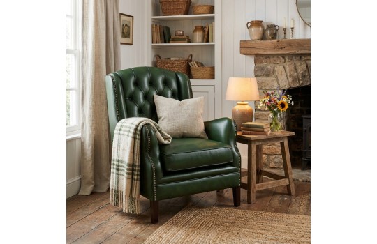 klasyczny fotel ze skóry 