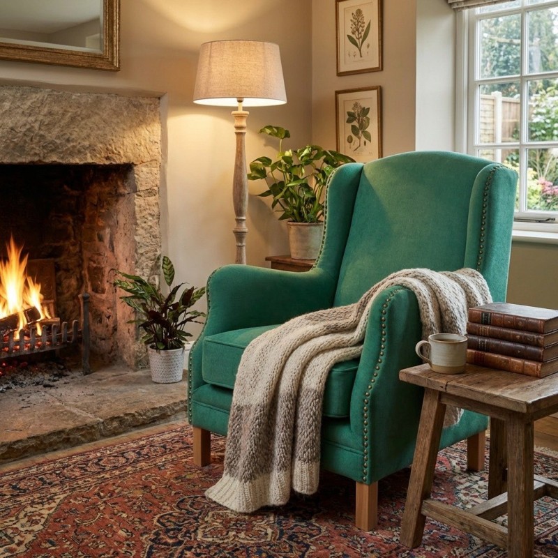 wysoki uszak do salonu 