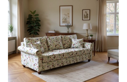 kanapa na ozdobnych nóżkach 