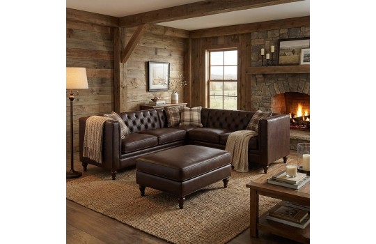 duży narożnik chesterfield 