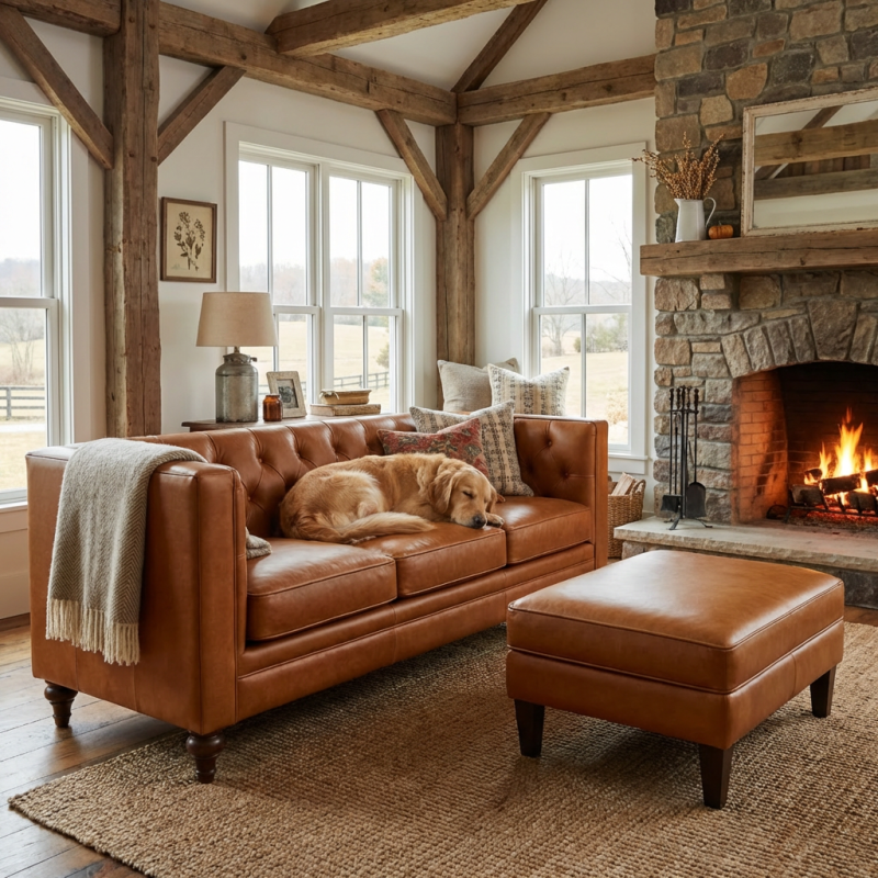 sofa w stylu chesterfield 