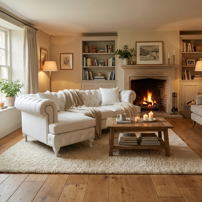 biały narożnik do salonu 