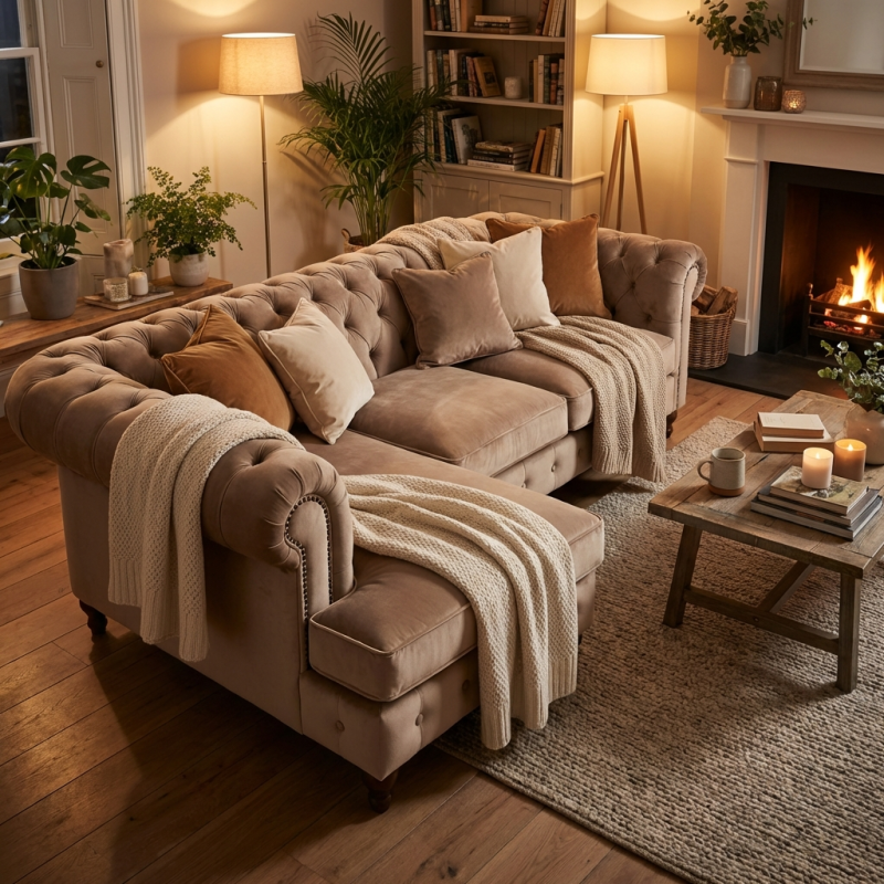 stylowa sofa chesterfield 