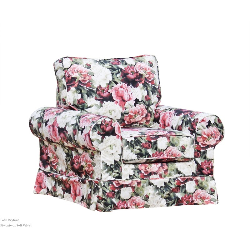 klasyczny fotel w kwiaty 