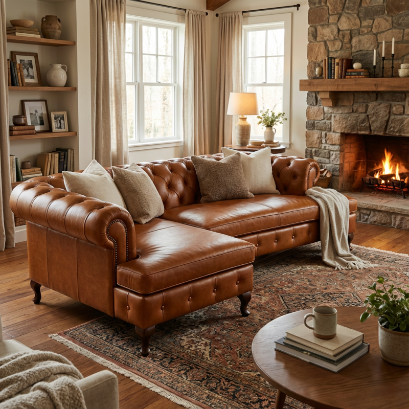 skórzana kanapa chesterfield 