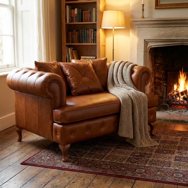 szeroki fotel skórzany 