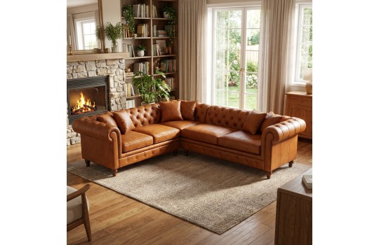 chesterfield na wysokich nóżkach 