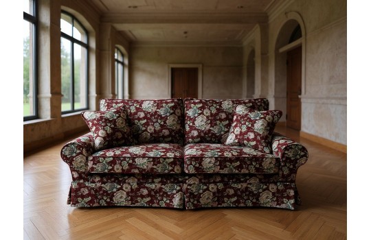 kanapa w ciemnym materiale 