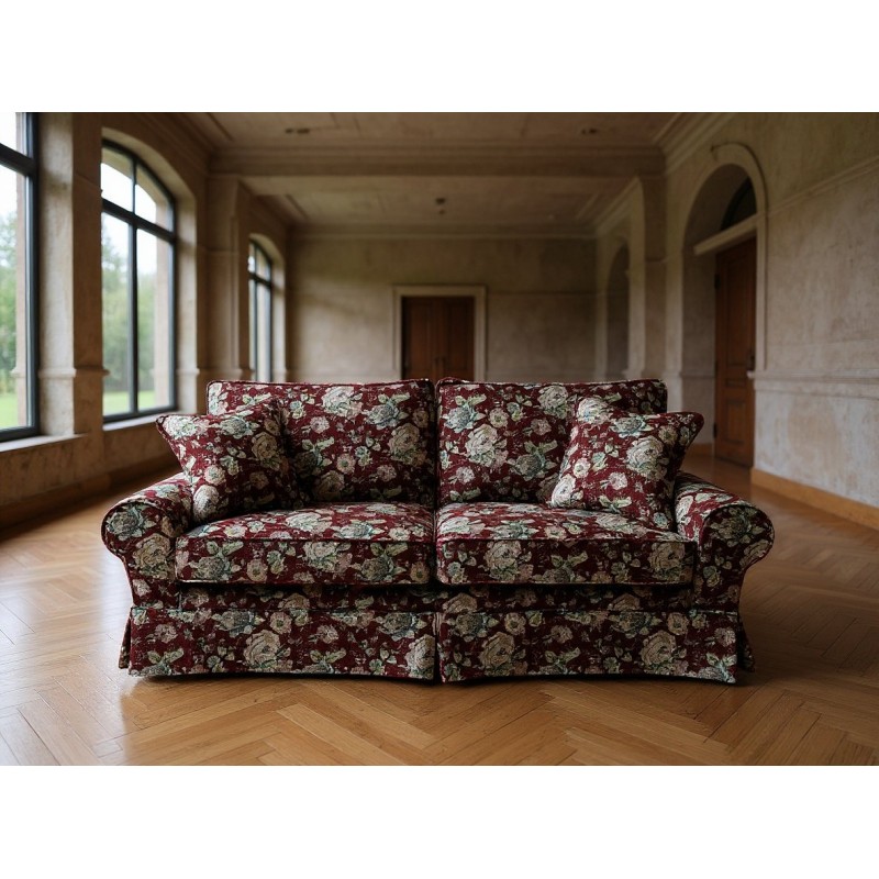 kanapa w ciemnym materiale 