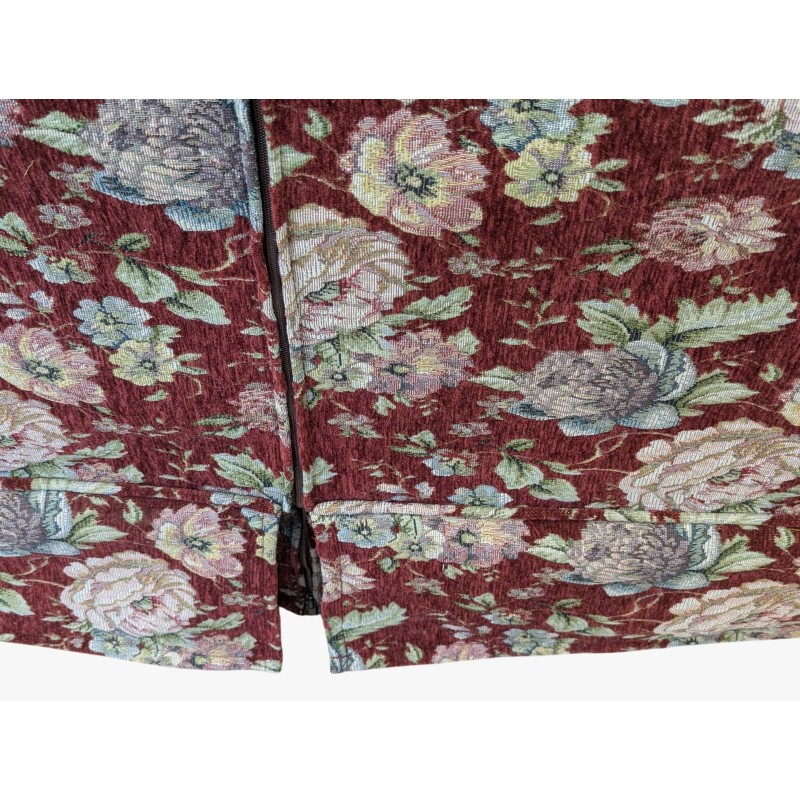 bordowa tkanina retro 