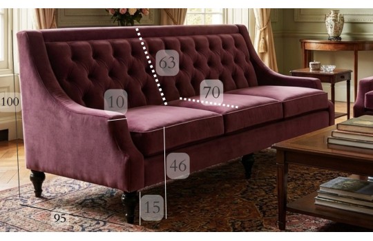 Sofa w stylu Modern Glamour Cardif 3