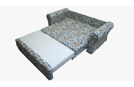 Sofa w niebieskie wzory Rubin 186 cm ze zdejmowanym pokrowcem
