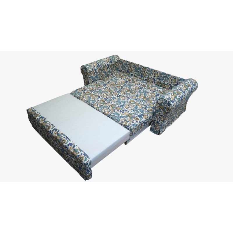 Sofa w niebieskie wzory Rubin 186 cm ze zdejmowanym pokrowcem