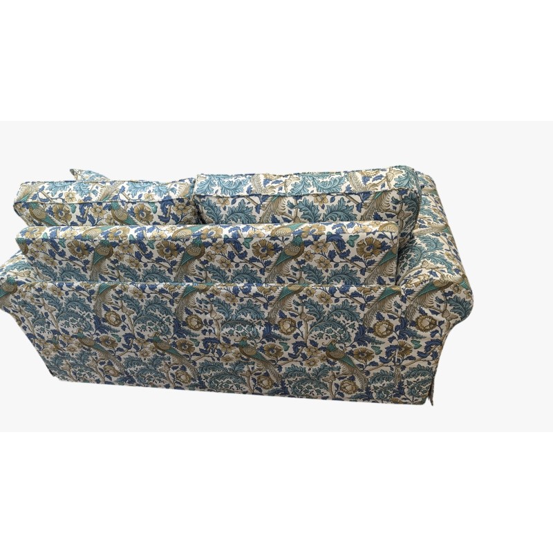 Sofa w niebieskie wzory Rubin 186 cm ze zdejmowanym pokrowcem