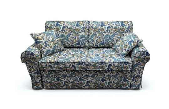 Sofa w niebieskie wzory Rubin 186 cm ze zdejmowanym pokrowcem