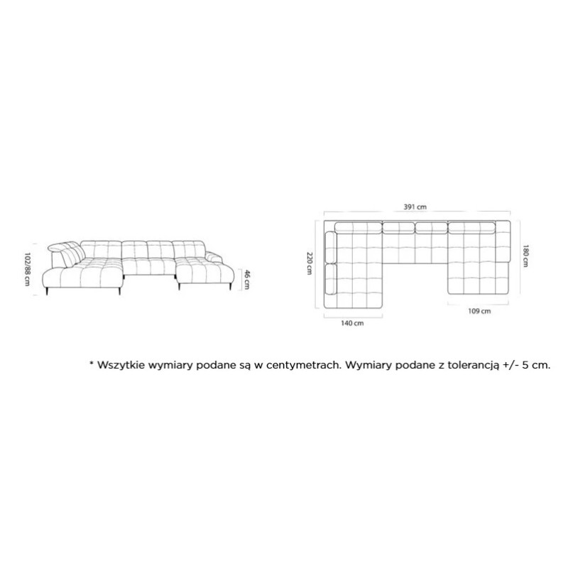 Narożnik Iron XL wymiary