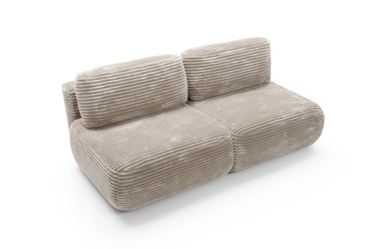 sofa w sztruksowym materiale