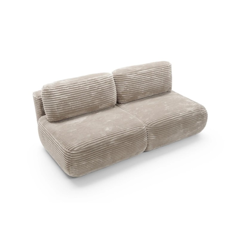 sofa w sztruksowym materiale