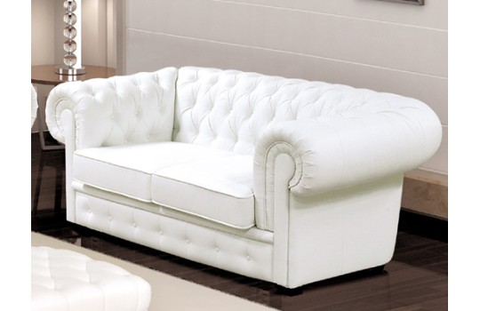 Dwuosobowa biała sofa - Lizbona 2