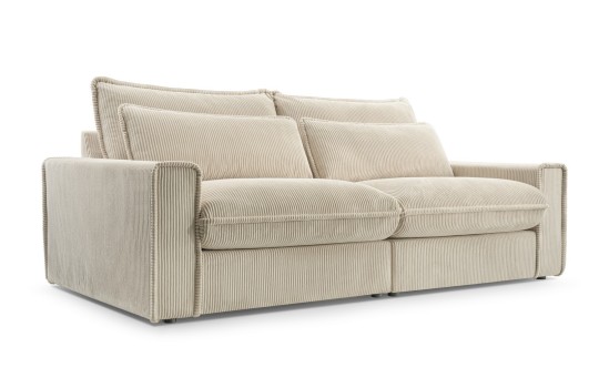 sofa w sztruksowym materiale