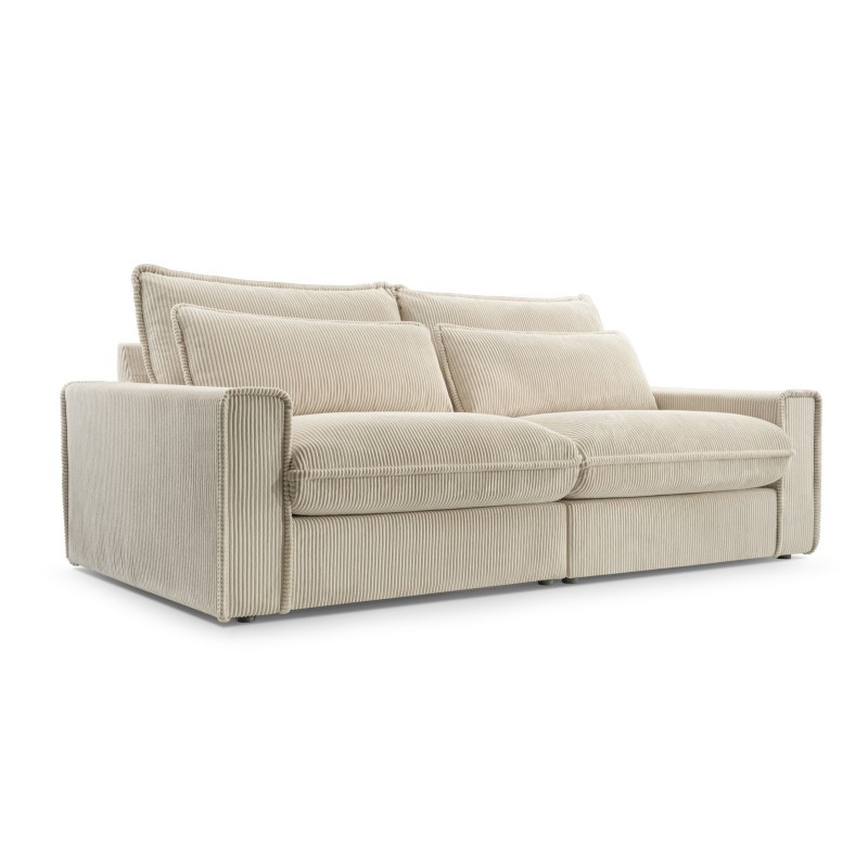 sofa w sztruksowym materiale