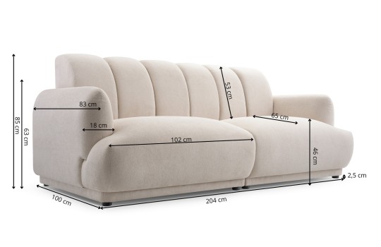 sofa bez nóżek