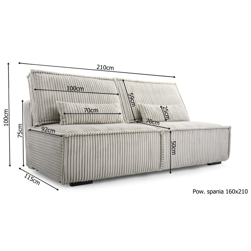 Sofa w kompaktowych wymiarach
