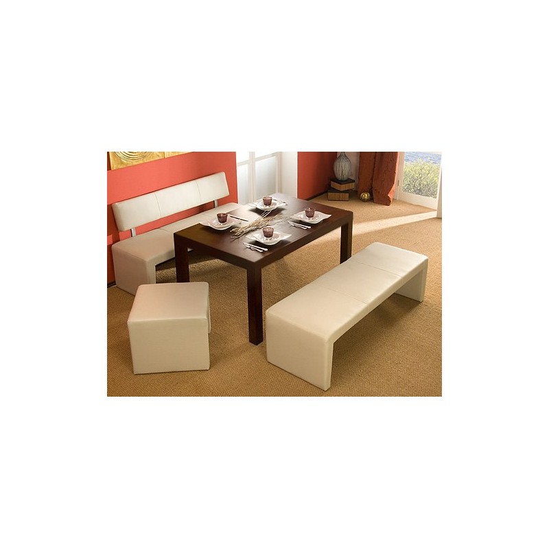 ławka Gordon + pufa Gordon + ławka bez oparcia Gordon