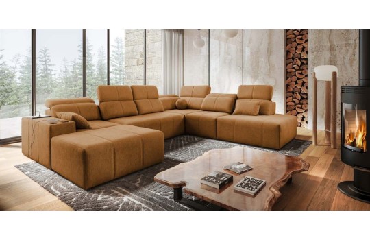 Przestronny narożnik Moss X 202 x 359 x 300 cm Do Salonu