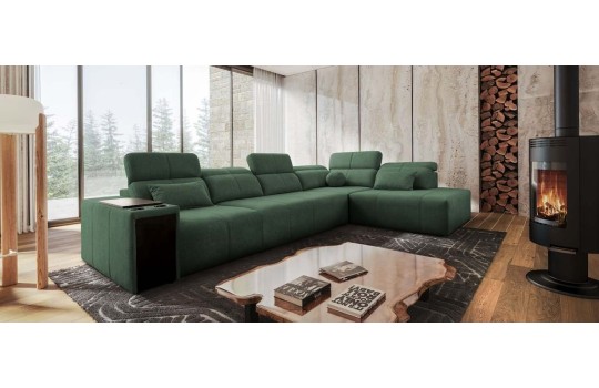Rodzinny narożnik Moss XI 359 x 230 cm z funkcją spania