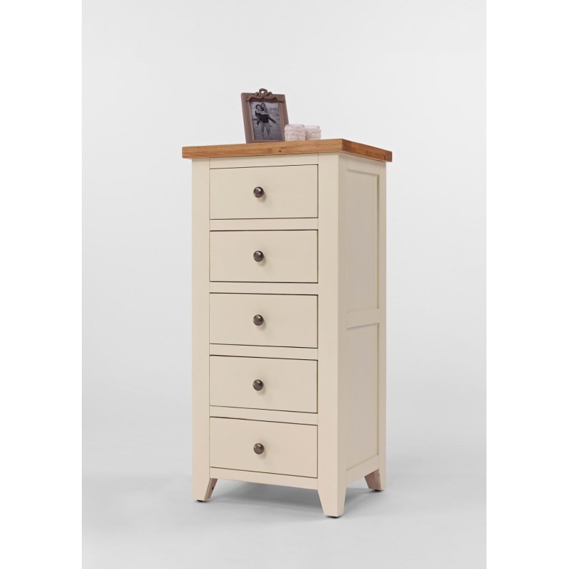 Biała wysoka komoda Atlantis 5SW