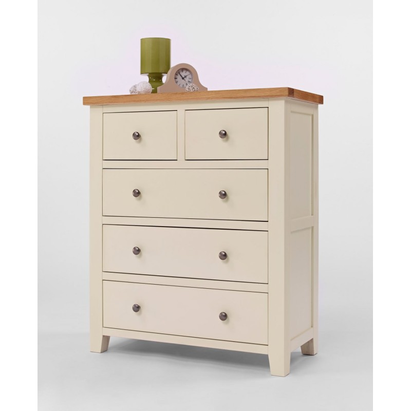 Biała drewniana komoda Atlantis 5S