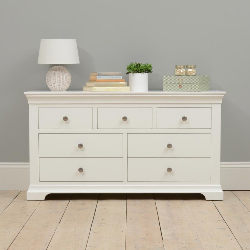 biała komoda z 7 szufladami Bonita 7S