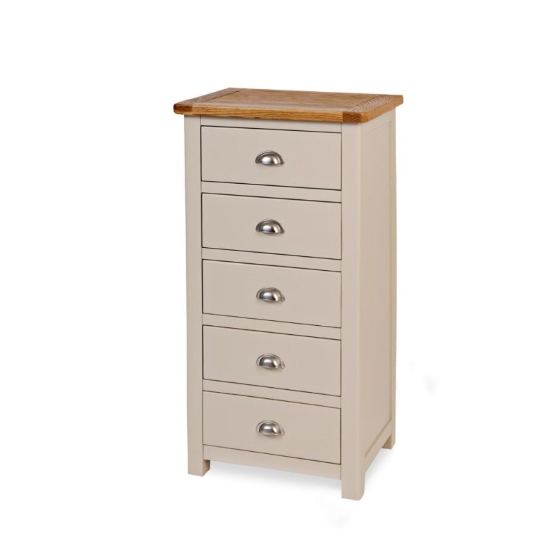 Biała komoda 5 szuflad Napoli 5SW