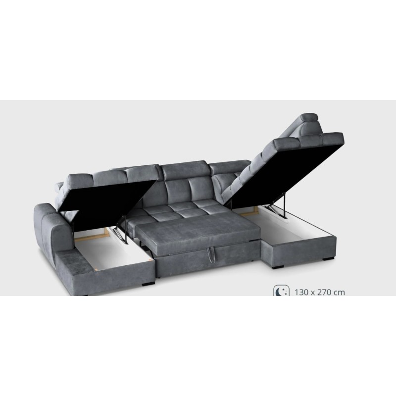 Narożnik Storm U 175x330x195 cm z funkcją spania i pojemnikiem Narożnik Storm U 175x330x195 cm z funkcją spania i pojemnikiem