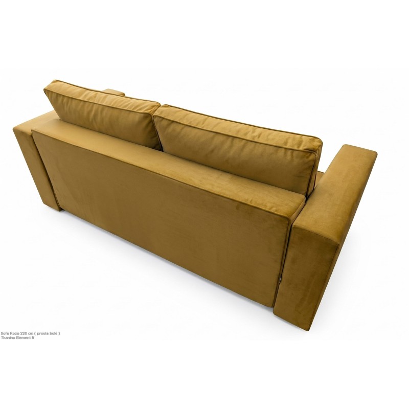 Sofa 3-osobowa Roza, widok z tyłu na tapicerowane oparcie Sofa 3-osobowa Roza, widok z tyłu na tapicerowane oparcie